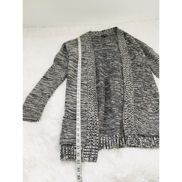 Express Cardigan Long Sleeves Gray Chunky Knit Open Sweater Oversize SP - Picture 11 of 12